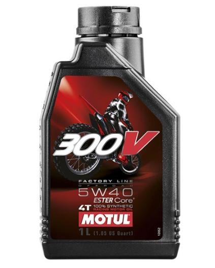 Ulei de motor sintetic 4T MOTUL 300V Factory Line Off Road 5W40, 1 litru